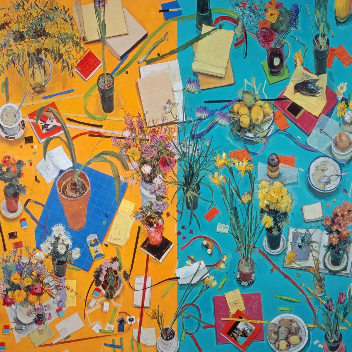 Domestic Movies painting by Manny Farber from 1985