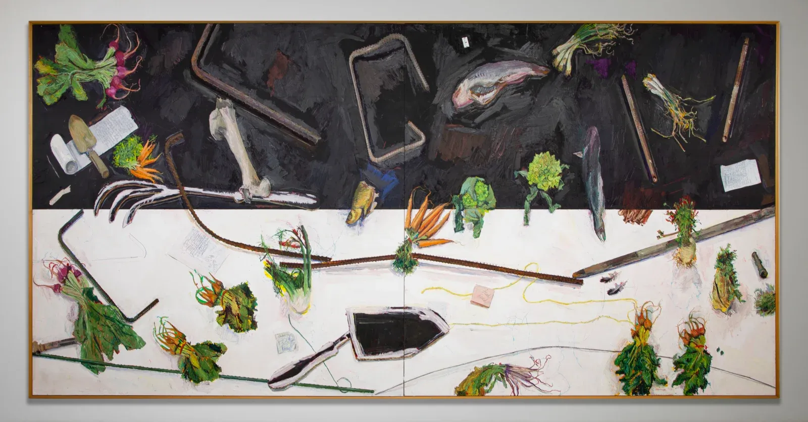 Night and Day painting by Manny Farber from 1990