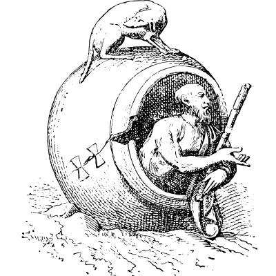 Diogenes in His Barrel