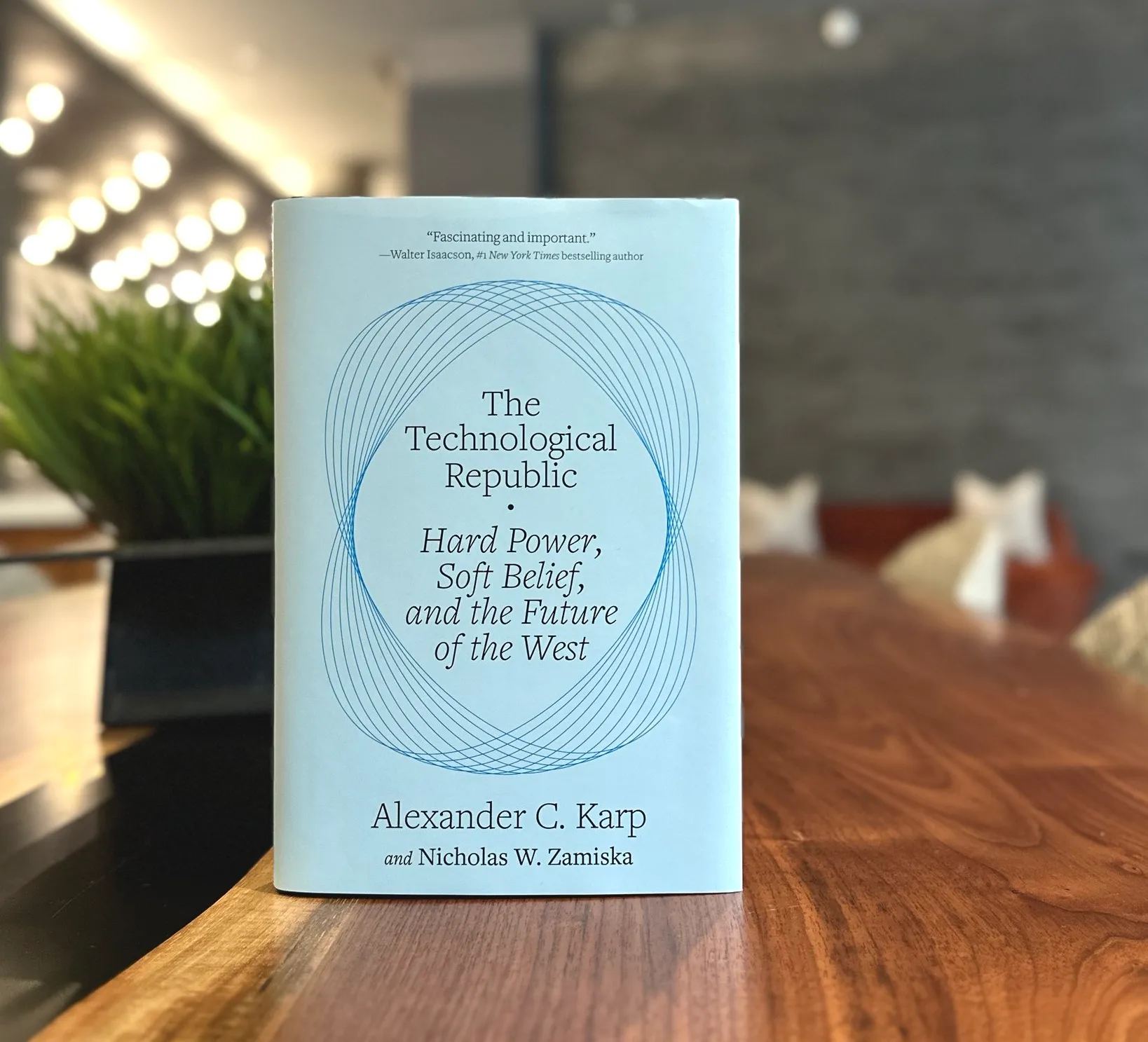 The Technological Republic by Alexander C. Karp and Nicholas W. Zamiska book cover.